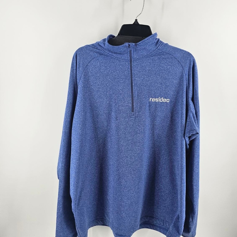 Sport-Tek Quarter Zip Pullover Mens XL Blue Heathered Resideo Logo